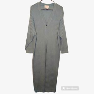 Venezia vitale long Teal Green Duster Cardigan Floorlength Size L